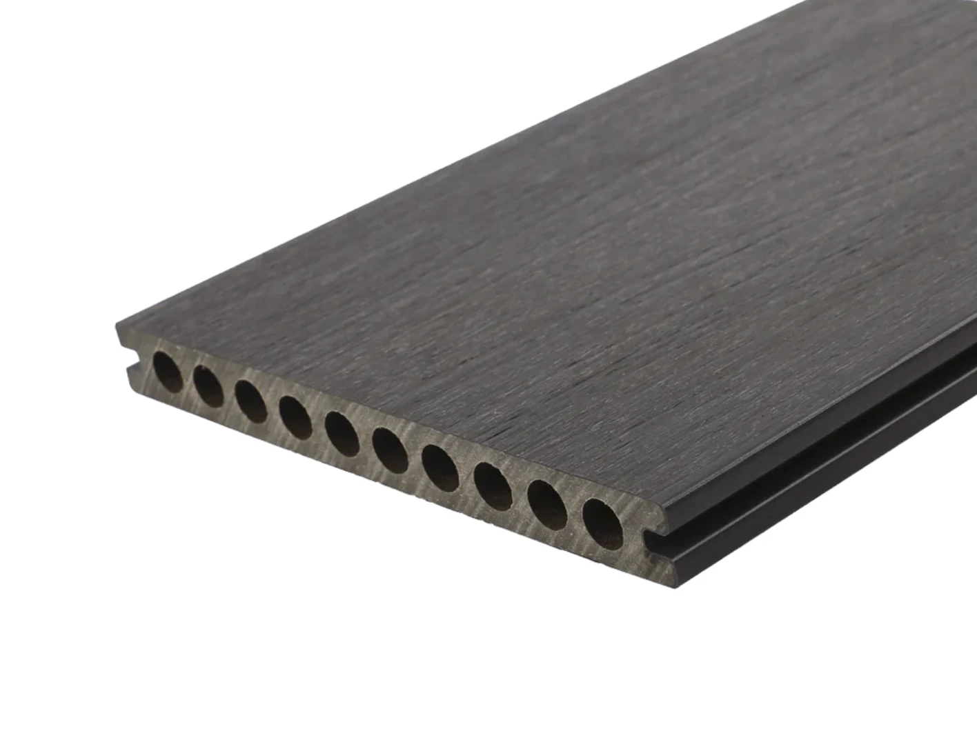 Composiet Vlonderplank 2.3 x 21 cm (23 x 210 mm) Donkergrijs - Lengte 400 cm - Afbeelding 1